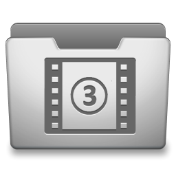 Aluminum Grey Movies Icon 256x256 png